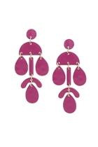  Fuchsia Geometric Earrings
