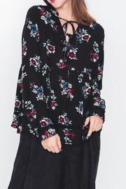  Floral Print Chiffon Top