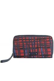  Navy/red Zip-around Wristlet