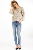  Speckled Hi-lo Sweater