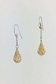  18k-gold-vermeil Diamond-cut Dangle-earrings