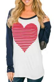 Sequen Sleeve Heart Shirt