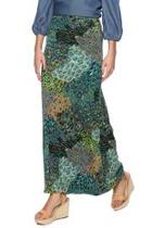  Teal Peacock Maxi Skirt