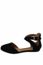  Round-toe Ankle-strap Flat