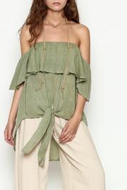  Knot Front Off Shoulder Top