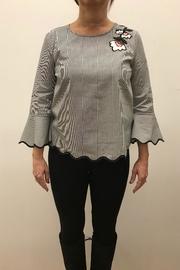  Scalloped Hem Blouse