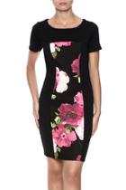  Pink White Panel Dress