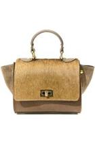  Taupe Leather Satchel