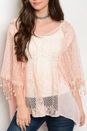  Peach Mesh Top