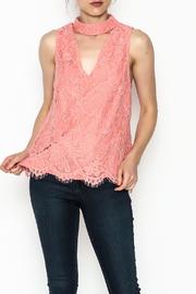  Coral Lace Choker Top