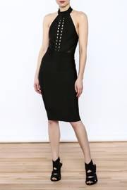  Braid Front Bodycon Halter Dress