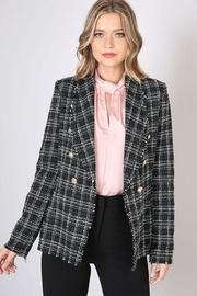  Checked Tweed Blazer