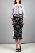  Beulah Metallic Knit Skirt