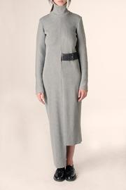  Asymmetric Turtleneck Dress