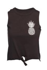  Pineapple Tie Front Tee