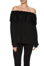  Lace Overlay Blouse