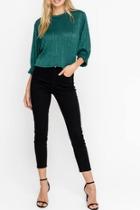  Quarter-sleeve Top, Green