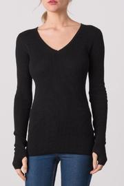  Waffle Vee Neck Tee