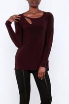  Plum Cut Out Top