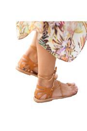  Lace-up Leather Sandal