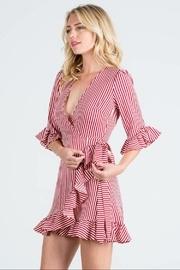  Stripe Sleeve Dress