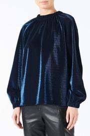  Metallic Navy Blouse