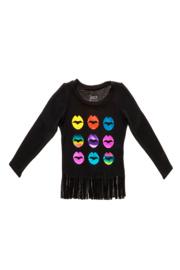  Lips Fringe Sweater