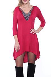  High Low Embroidered Tunic