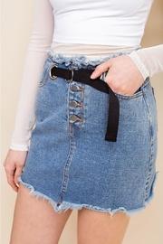  Denim Button Skirt