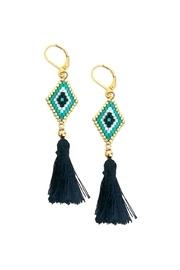  Tribal-rhombus Tassel Earring