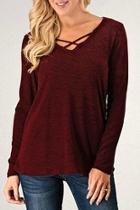 Cris Burdundy Sweater