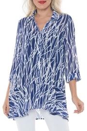  Buttoned Peblum Tunic