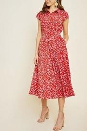  Floral Button-down Midi-shirt-dress