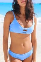  Light-blue Bikini Top