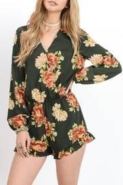  Floral Green Romper