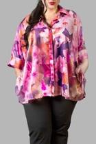  Floral Charmeuse Pink Top