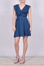  Teal Ruffle Dress