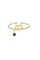  Emerald Initial Bracelet