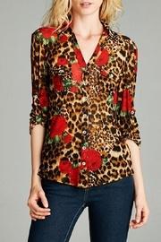 Cheetah-red Roses Shirt