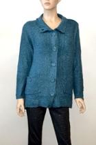  Textured Blue Sweater