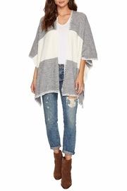  Two Tone Shawl Poncho