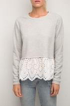  Elena Eyelet-lace Sweatshirt