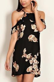  Cold Shoulder Floral Dress