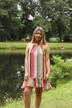  Tropical Stripe Dress