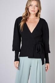  Tie Waist Wrap-sweater