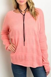  Coral Textured Sweater