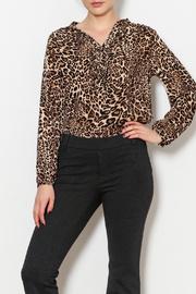  Cheetah Lace Up Blouse