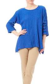  Crew Neck Blue Top