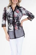  Abstract Print Blouse
