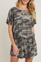  Camouflage Knit Romper